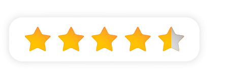 4.5 étoiles Google